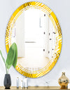 Abstract Retro Geometric IV - Modern Round or Oval Wall Mirror - Triple C