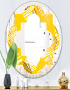 Abstract Retro Geometric IV - Modern Round or Oval Wall Mirror - Quatrefoil