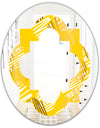 Abstract Retro Geometric IV - Modern Round or Oval Wall Mirror - Quatrefoil