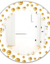 Golden Circular Pattern II - Modern Round or Oval Wall Mirror - Triple C