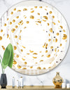 Golden Circular Pattern II - Modern Round or Oval Wall Mirror - Whirl