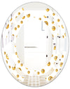 Golden Circular Pattern II - Modern Round or Oval Wall Mirror - Space