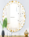 Golden Circular Pattern II - Modern Round or Oval Wall Mirror - Triple C