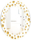 Golden Circular Pattern II - Modern Round or Oval Wall Mirror - Triple C