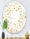 Golden Circular Pattern II - Modern Round or Oval Wall Mirror - Whirl