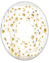 Golden Circular Pattern II - Modern Round or Oval Wall Mirror - Whirl