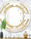 Golden Maze - Modern Round or Oval Wall Mirror - Space