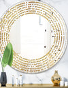 Golden Maze - Modern Round or Oval Wall Mirror - Wave