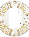 Golden Maze - Modern Round or Oval Wall Mirror - Wave