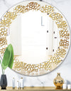 Golden Maze - Modern Round or Oval Wall Mirror - Leaves