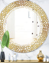 Golden Maze - Modern Round or Oval Wall Mirror - Triple C