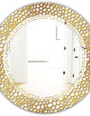 Golden Maze - Modern Round or Oval Wall Mirror - Triple C