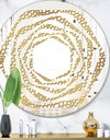 Golden Maze - Modern Round or Oval Wall Mirror - Whirl