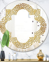 Golden Maze - Modern Round or Oval Wall Mirror - Quatrefoil