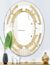 Golden Maze - Modern Round or Oval Wall Mirror - Space