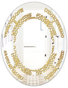 Golden Maze - Modern Round or Oval Wall Mirror - Space
