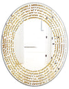 Golden Maze - Modern Round or Oval Wall Mirror - Wave