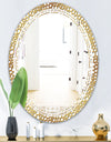 Golden Maze - Modern Round or Oval Wall Mirror - Triple C