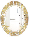 Golden Maze - Modern Round or Oval Wall Mirror - Triple C