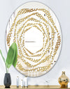 Golden Maze - Modern Round or Oval Wall Mirror - Whirl