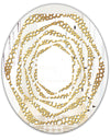 Golden Maze - Modern Round or Oval Wall Mirror - Whirl