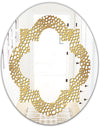 Golden Maze - Modern Round or Oval Wall Mirror - Quatrefoil
