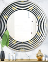 Golden Heart Design - Modern Round or Oval Wall Mirror - Wave