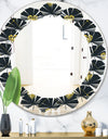 Golden Heart Design - Modern Round or Oval Wall Mirror - Leaves