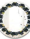 Golden Heart Design - Modern Round or Oval Wall Mirror - Leaves