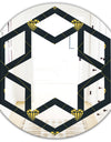 Golden Heart Design - Modern Round or Oval Wall Mirror - Hexagon Star