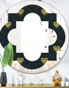 Golden Heart Design - Modern Round or Oval Wall Mirror - Quatrefoil