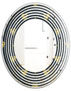 Golden Heart Design - Modern Round or Oval Wall Mirror - Wave