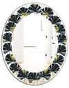 Golden Heart Design - Modern Round or Oval Wall Mirror - Leaves