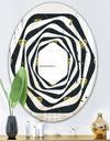 Golden Heart Design - Modern Round or Oval Wall Mirror - Whirl