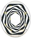Golden Heart Design - Modern Round or Oval Wall Mirror - Whirl