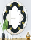 Golden Heart Design - Modern Round or Oval Wall Mirror - Quatrefoil