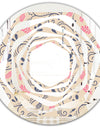 Retro Botanical Pattern X - Modern Round or Oval Wall Mirror - Whirl