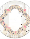 Retro Botanical Pattern X - Modern Round or Oval Wall Mirror - Quatrefoil