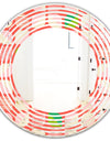 Abstract Retro Geometric Pattern VIII - Modern Round or Oval Wall Mirror - Wave
