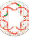 Abstract Retro Geometric Pattern VIII - Modern Round or Oval Wall Mirror - Hexagon Star