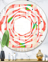 Abstract Retro Geometric Pattern VIII - Modern Round or Oval Wall Mirror - Whirl