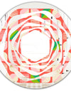 Abstract Retro Geometric Pattern VIII - Modern Round or Oval Wall Mirror - Whirl