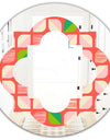 Abstract Retro Geometric Pattern VIII - Modern Round or Oval Wall Mirror - Quatrefoil