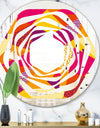 Abstract Geometric Retro III - Modern Round or Oval Wall Mirror - Whirl