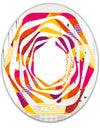 Abstract Geometric Retro III - Modern Round or Oval Wall Mirror - Whirl