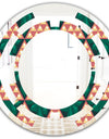Abstract Geometric Retro II - Modern Round or Oval Wall Mirror - Space