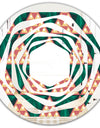 Abstract Geometric Retro II - Modern Round or Oval Wall Mirror - Whirl