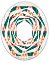Abstract Geometric Retro II - Modern Round or Oval Wall Mirror - Whirl
