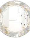 Golden Tropical Pattern VIII - Modern Round or Oval Wall Mirror - Triple C