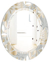 Golden Tropical Pattern VIII - Modern Round or Oval Wall Mirror - Triple C